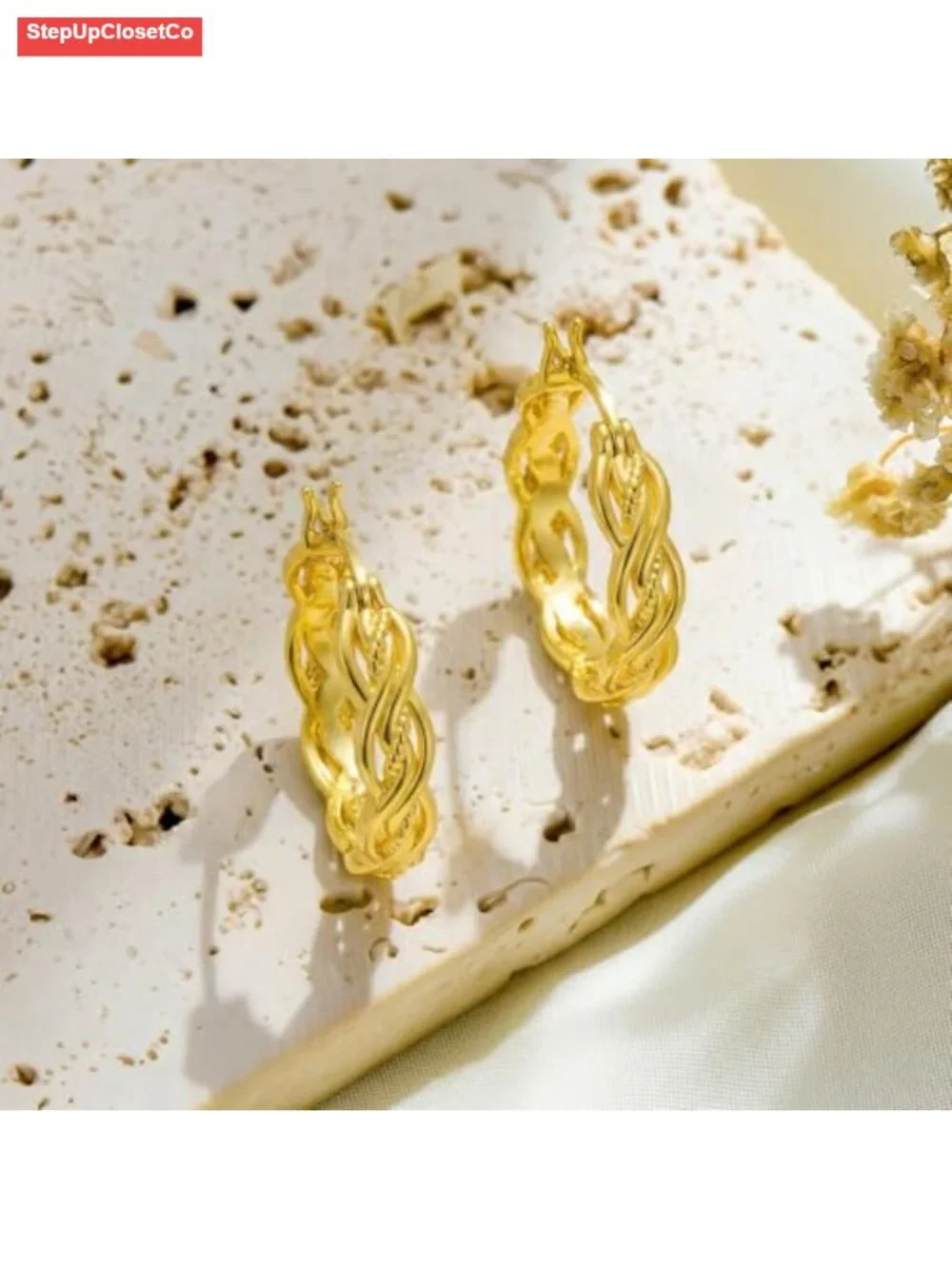 14K Gold Plated Dainty Huggie Hoop Earrings Hypoallergenic Lightweight Women